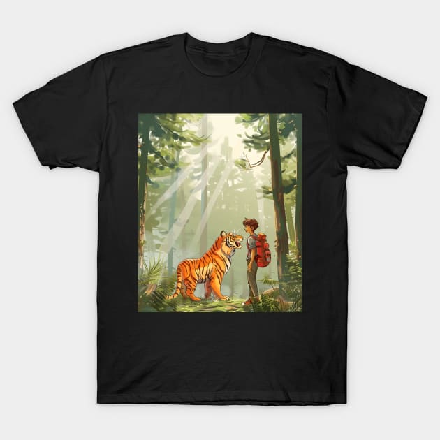 The Great Outdoors According to Calvin and Hobbes T-Shirt by Church Green